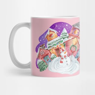 Watercolor Christmas Hand Drawn Mug